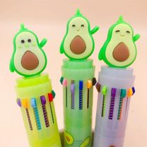 Mini Avokado 4 Renkli Tükenmez Kalem – Çoklu Tükenmez Kalem Mini Boy