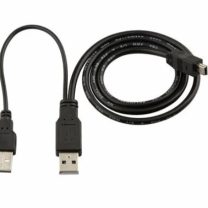 Harici Diskler İçin 2 USB 5 Pin Mini USB Y Kablo Harddisk Kablosu