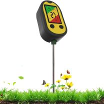 5 in 1 Toprak pH Metre Nem Işık Şiddeti Sıcaklık Ölçer 5 Parametre Ölçüm Cihazı (39cm Boy)